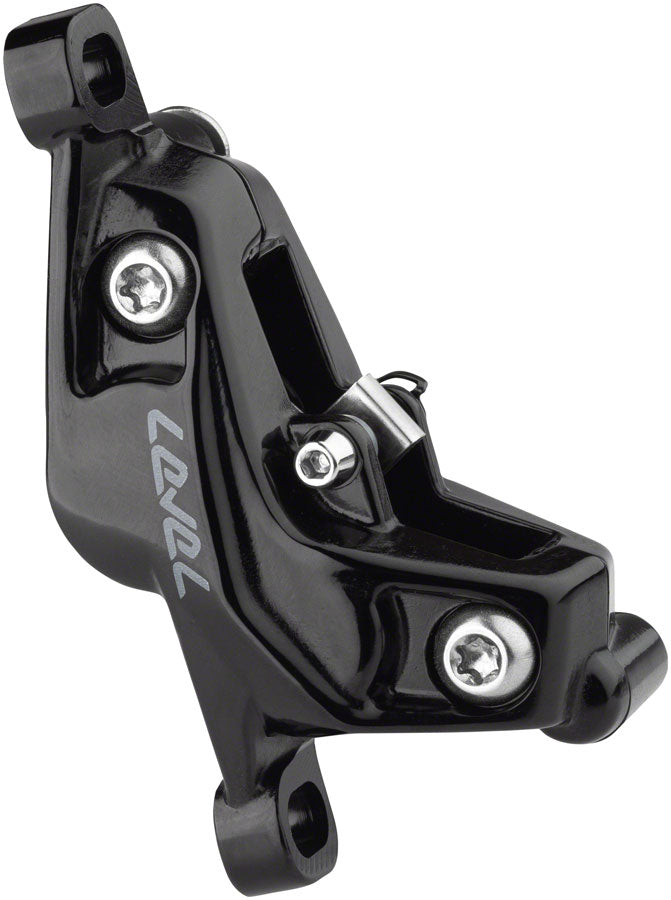 SRAM Level Silver Stealth Disc Brake Caliper Assembly - Front/Rear Post Mount 4-Piston BLK C1-Goodwynn&#39;sGoodwynn&#39;s