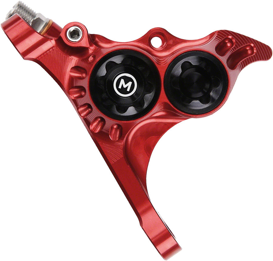 Hope RX4+ Disc Brake Caliper - Front Flat Mount Direct +20mm Mineral Oil Type Red-Goodwynn&#39;sGoodwynn&#39;s