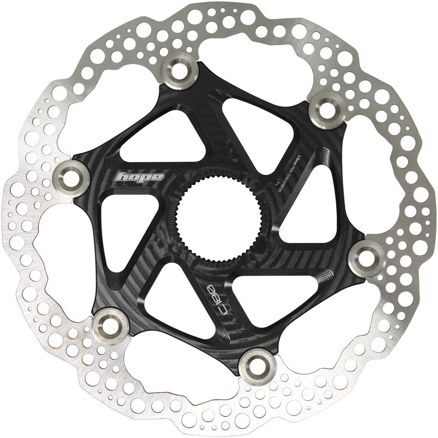 Hope MTB Floating Centre-Lock Disc Brake Rotor - 180mm Center-Lock Black