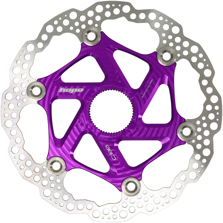 Hope MTB Floating Centre-Lock Disc Brake Rotor - 180mm Center-Lock Purple-Goodwynn&#39;sGoodwynn&#39;s