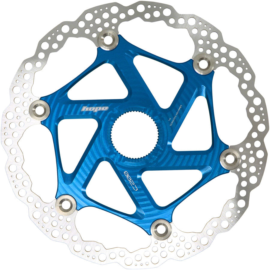 Hope MTB Floating Centre-Lock Disc Brake Rotor - 200mm Center-Lock Blue-Goodwynn&#39;sGoodwynn&#39;s