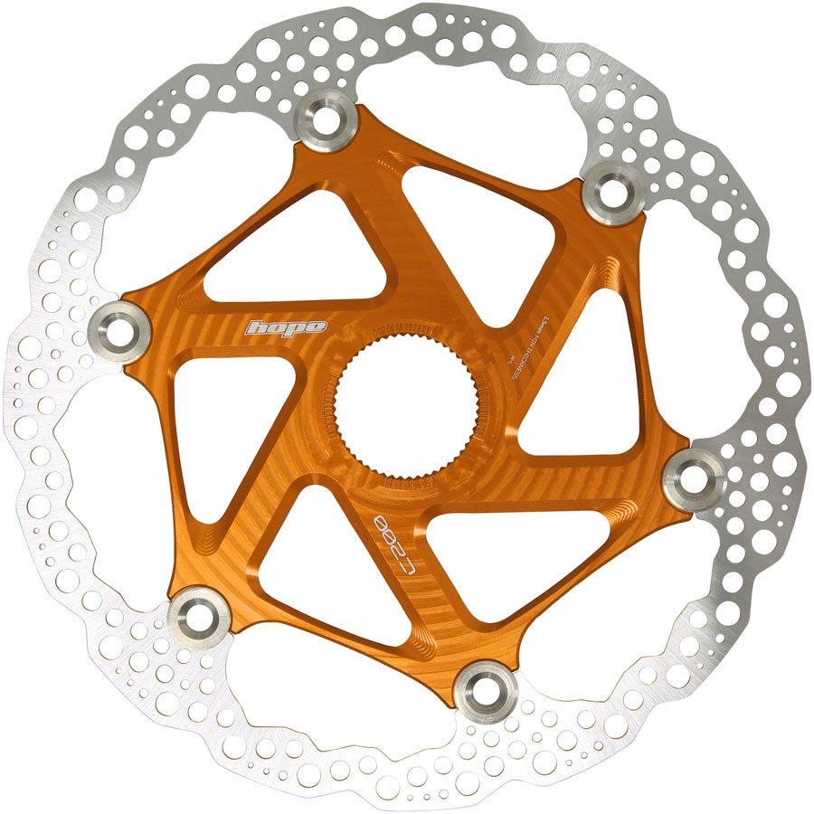 Hope MTB Floating Centre-Lock Disc Brake Rotor - 200mm Center-Lock Orange-Goodwynn&#39;sGoodwynn&#39;s