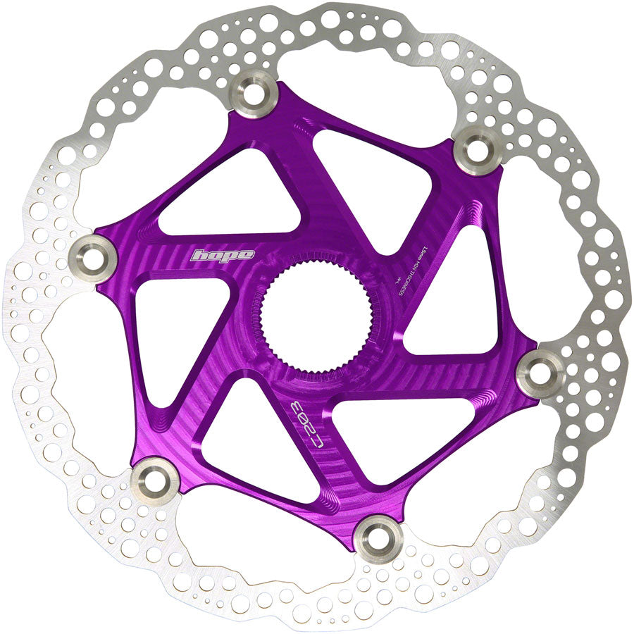 Hope MTB Floating Centre-Lock Disc Brake Rotor - 203mm Center-Lock Purple-Goodwynn&#39;sGoodwynn&#39;s