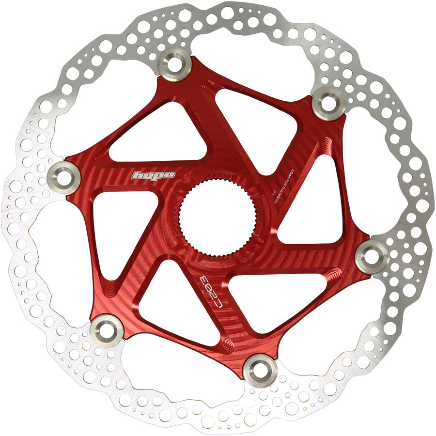 Hope MTB Floating Centre-Lock Disc Brake Rotor - 203mm Center-Lock Red-Goodwynn&#39;sGoodwynn&#39;s