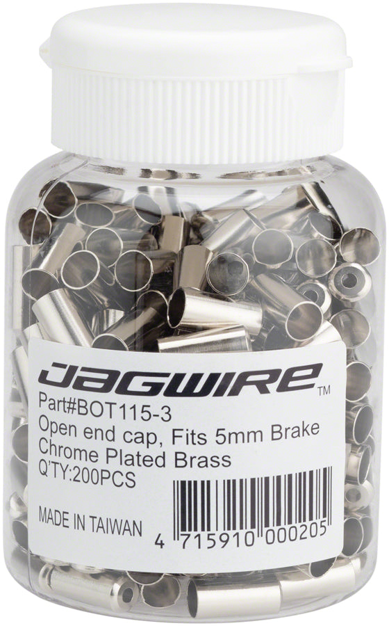 Jagwire 5mm Open End Caps Bottle of 200 Chrome Plated-Goodwynn&#39;sGoodwynn&#39;s