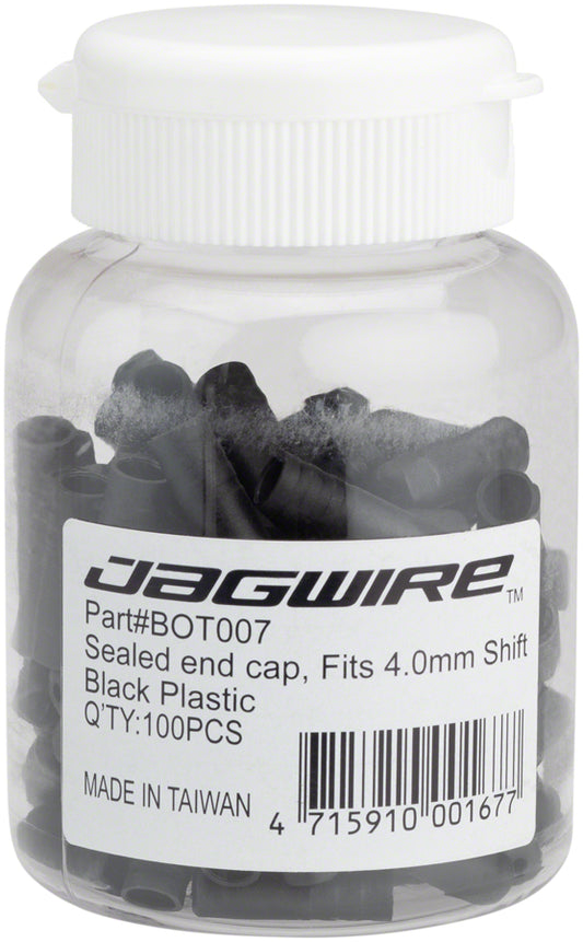 Jagwire 4mm Sealed Nylon End Caps Bottle of 100 Black-Goodwynn's