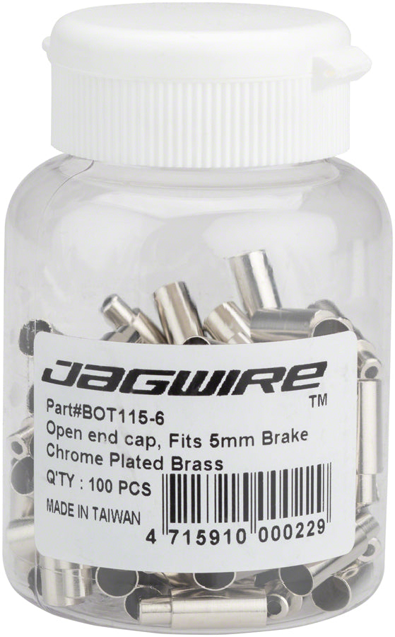 Jagwire 5mm to 4mm Step Down Open End Caps Bottle of 100 Chrome Plated-Goodwynn&#39;sGoodwynn&#39;s