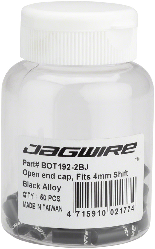 Jagwire 4mm Sealed Alloy End Caps Bottle of 50 Black-Goodwynn's