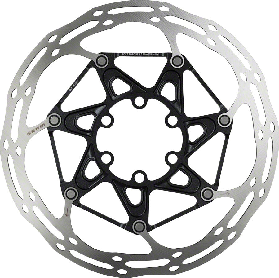 SRAM Centerline X Disc Brake Rotor - 140mm 6-Bolt Steel Bolts Silver/Black-Goodwynn&#39;sGoodwynn&#39;s