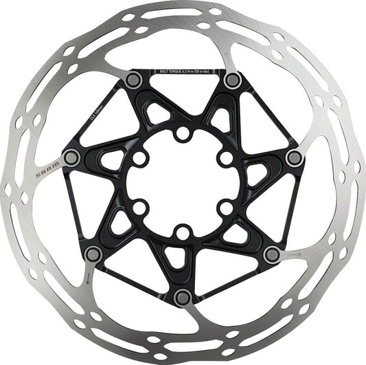 SRAM Centerline X Disc Brake Rotor - 140mm 6-Bolt Steel Bolts Silver/Black-Goodwynn's