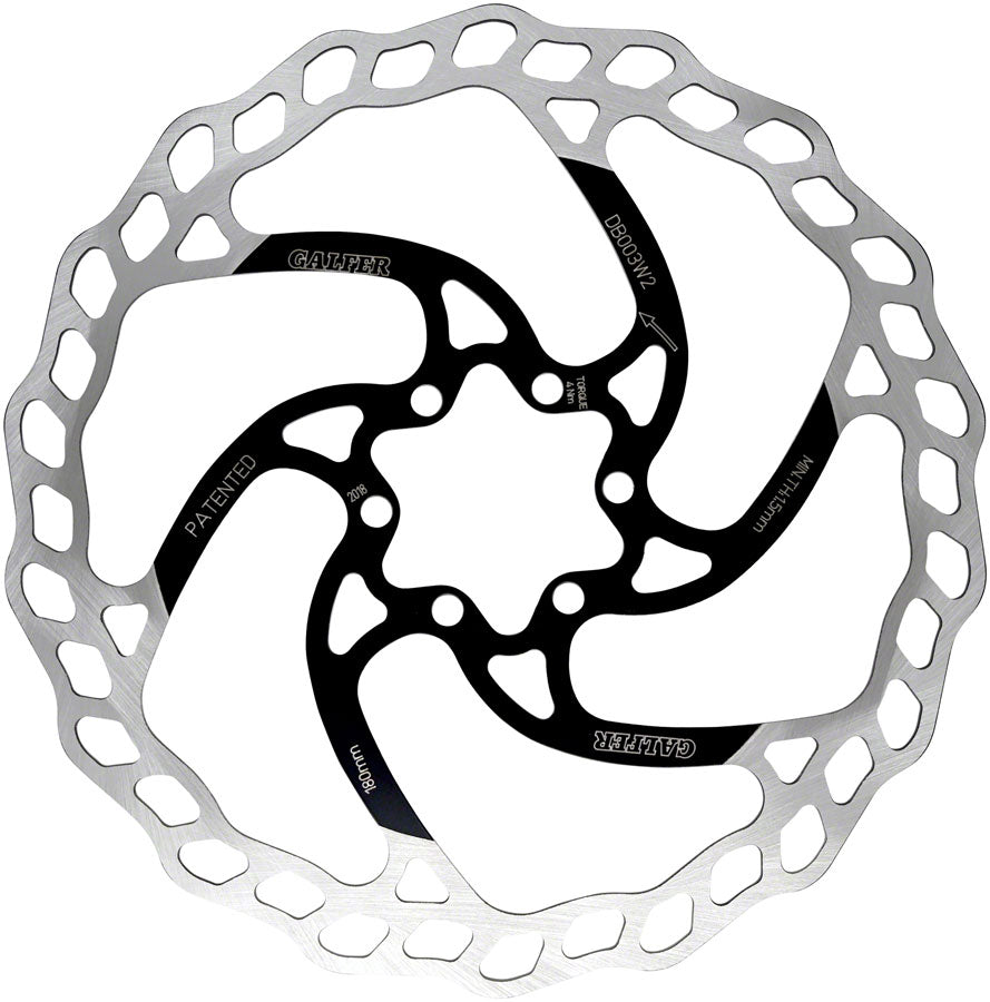 Galfer MTB/E-Bike Disc Brake Rotor - 180mm 6-Bolt 2.0mm-Goodwynn&#39;sGoodwynn&#39;s