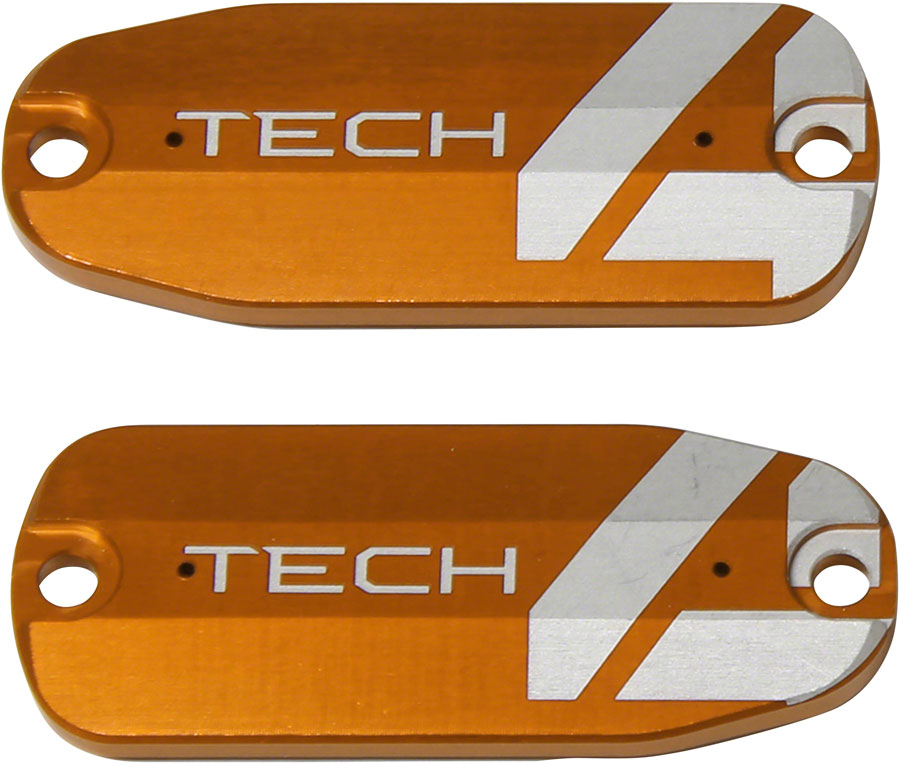 Hope Tech 4 Brake Lever Reservoir Lid - Orange Pair