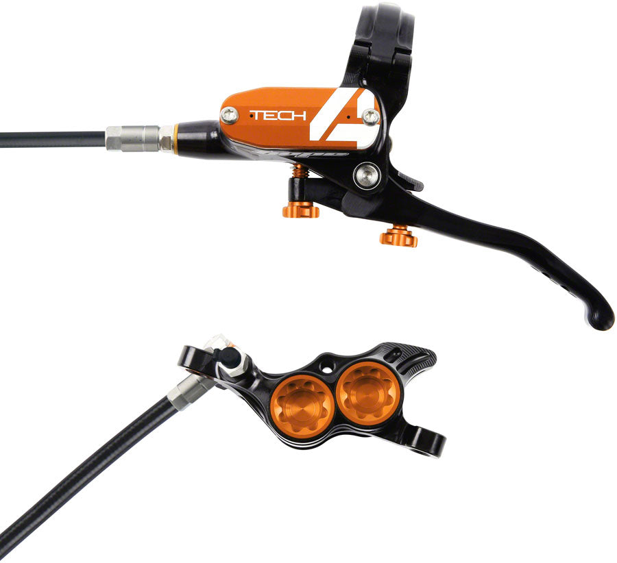 Hope Tech 4 E4 Disc Brake and Lever Set - Front Hydraulic Post Mount Orange-Goodwynn&#39;sGoodwynn&#39;s