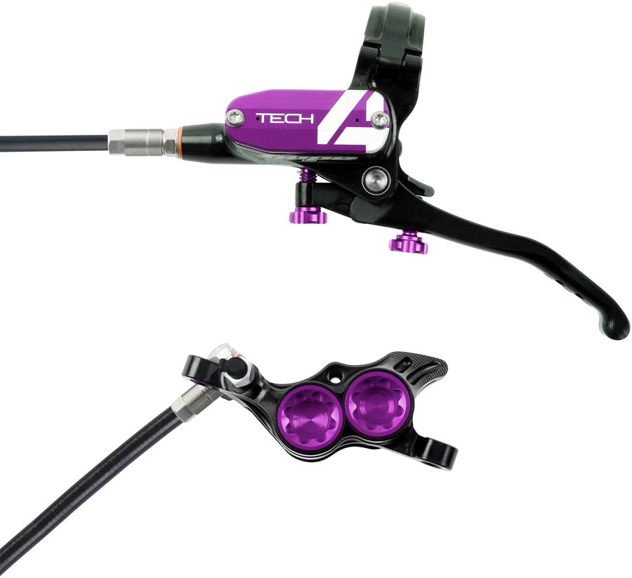 Hope Tech 4 E4 Disc Brake and Lever Set - Front Hydraulic Post Mount Purple-Goodwynn&#39;sGoodwynn&#39;s