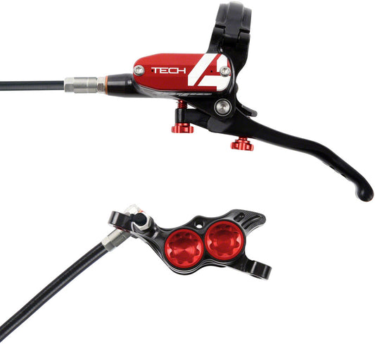 Hope Tech 4 E4 Disc Brake and Lever Set - Front Hydraulic Post Mount Red-Goodwynn's