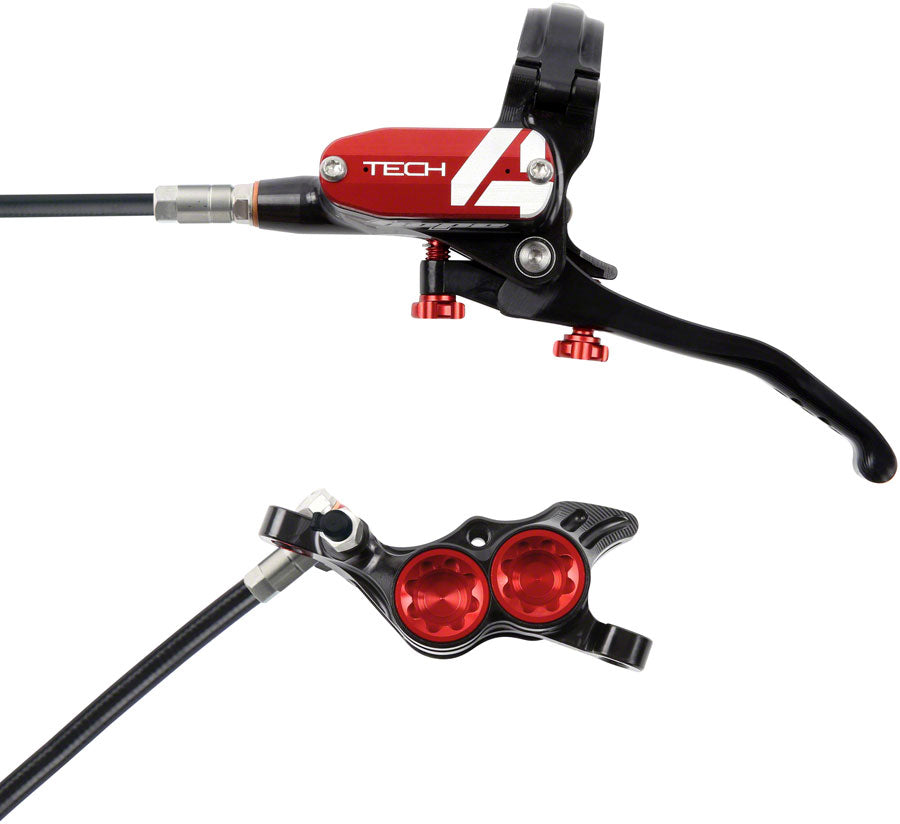 Hope Tech 4 E4 Disc Brake and Lever Set - Rear Hydraulic Post Mount Red-Goodwynn&#39;sGoodwynn&#39;s