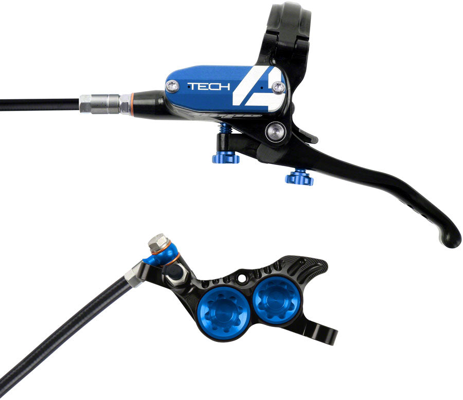 Hope Tech 4 V4 Disc Brake and Lever Set - Front Hydraulic Post Mount Blue-Goodwynn&#39;sGoodwynn&#39;s