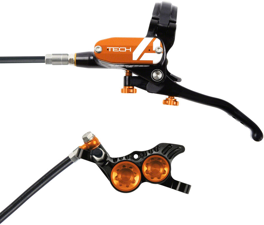 Hope Tech 4 V4 Disc Brake and Lever Set - Front Hydraulic Post Mount Orange-Goodwynn&#39;sGoodwynn&#39;s