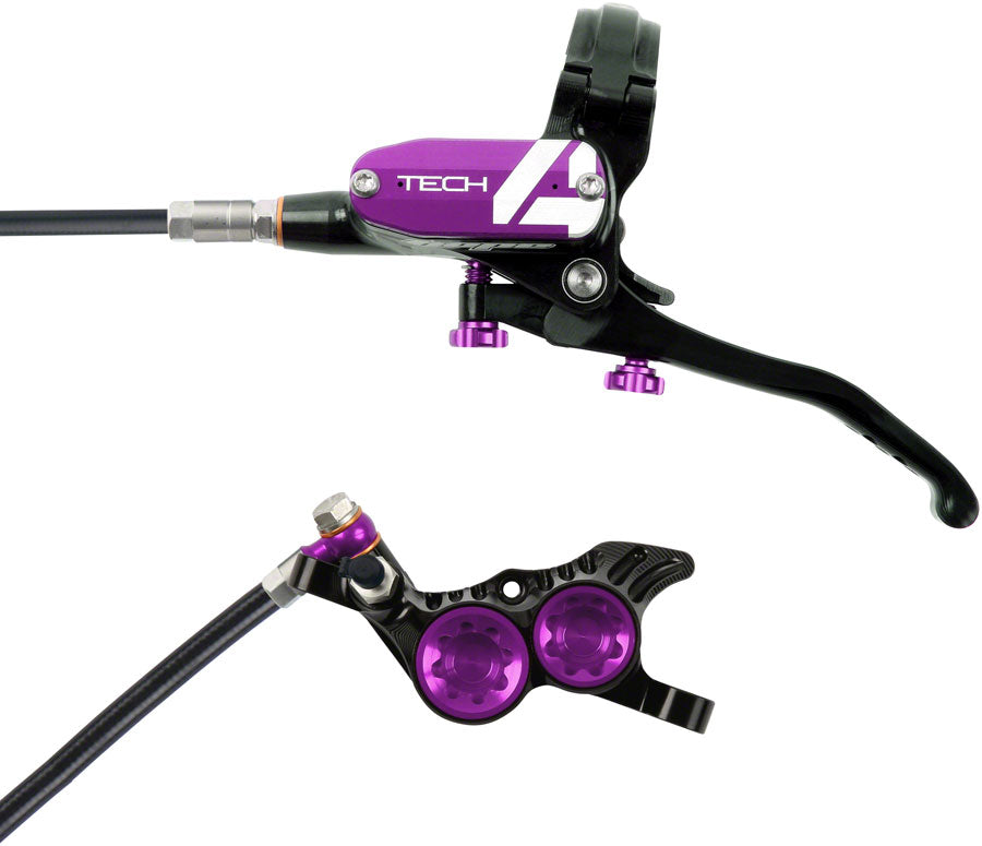 Hope Tech 4 V4 Disc Brake and Lever Set - Front Hydraulic Post Mount Purple-Goodwynn&#39;sGoodwynn&#39;s