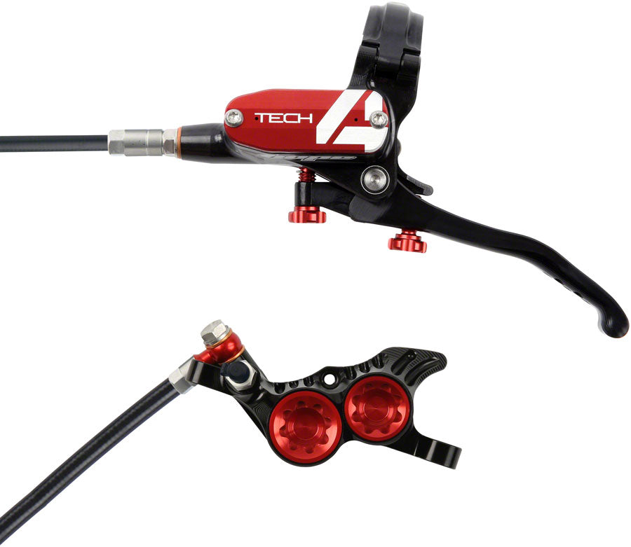 Hope Tech 4 V4 Disc Brake and Lever Set - Front Hydraulic Post Mount Red-Goodwynn&#39;sGoodwynn&#39;s