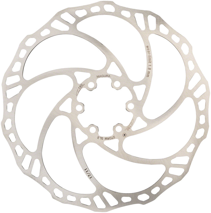 Magura Storm SL.2 Disc Brake Rotor - 180mm 6-Bolt Silver