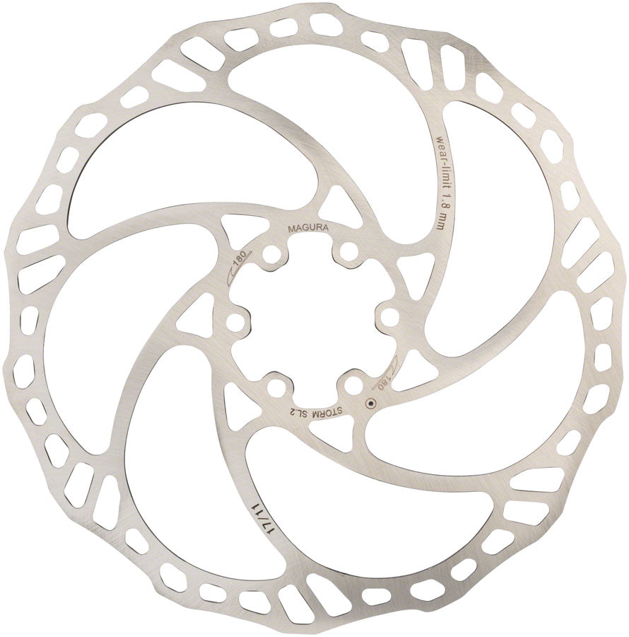 Magura Storm SL.2 Disc Brake Rotor - 180mm 6-Bolt Silver