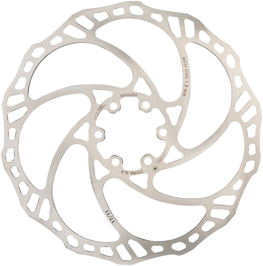 Magura Storm SL.2 Disc Brake Rotor - 180mm 6-Bolt Silver-Goodwynn's