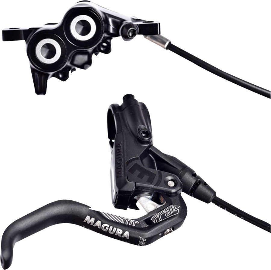 Magura MT Trail Sport Disc Brake Set - Front Rear Hydraulic Post Mount BLK/White