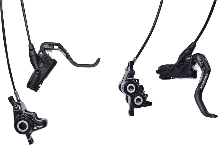 Magura MT Trail Sport Disc Brake Set - Front Rear Hydraulic Post Mount BLK/White-Goodwynn&#39;sGoodwynn&#39;s