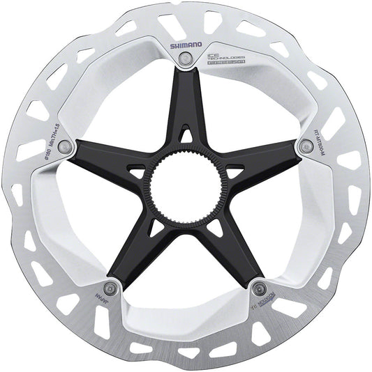 Shimano Deore XT RT-MT800-L Disc Brake Rotor External Lockring - 203mm Center Lock Silver/BLK-Goodwynn's