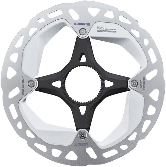 Shimano Deore XT RT-MT800-S Disc Brake Rotor External Lockring - 160mm Center Lock Silver/BLK-Goodwynn's