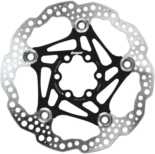 Hope Floating Disc Brake Rotor - 160mm 6-Bolt Black-Goodwynn's