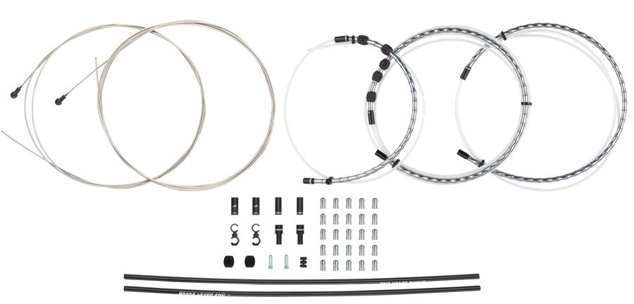 Jagwire Road Elite Link Brake Cable Kit SRAM/Shimano Ultra-Slick Uncoated Cables Ltd. Gray