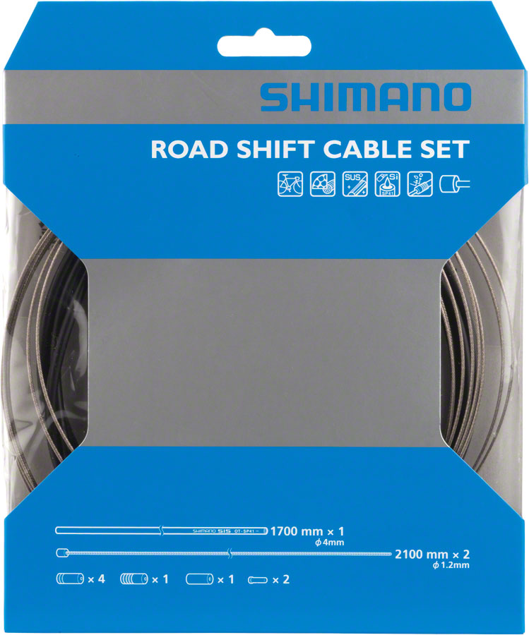 Shimano Road Stainless Derailleur Cable and Housing Set Black-Goodwynn&#39;sGoodwynn&#39;s