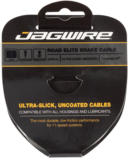 Jagwire Elite Ultra-Slick Brake Cable 1.5x2000mm Polished Slick Stainless Campagnolo-Goodwynn's