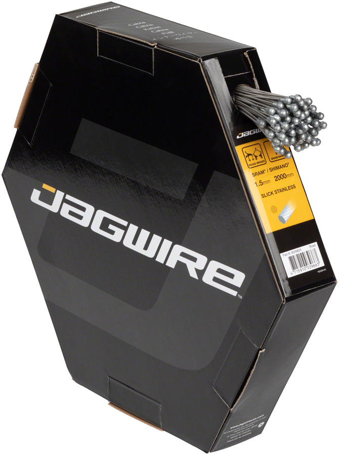 Jagwire Sport Slick Brake Cable - 1.5mm x 2000mm Slick Stainless SRAM/Shimano Road Box of 100