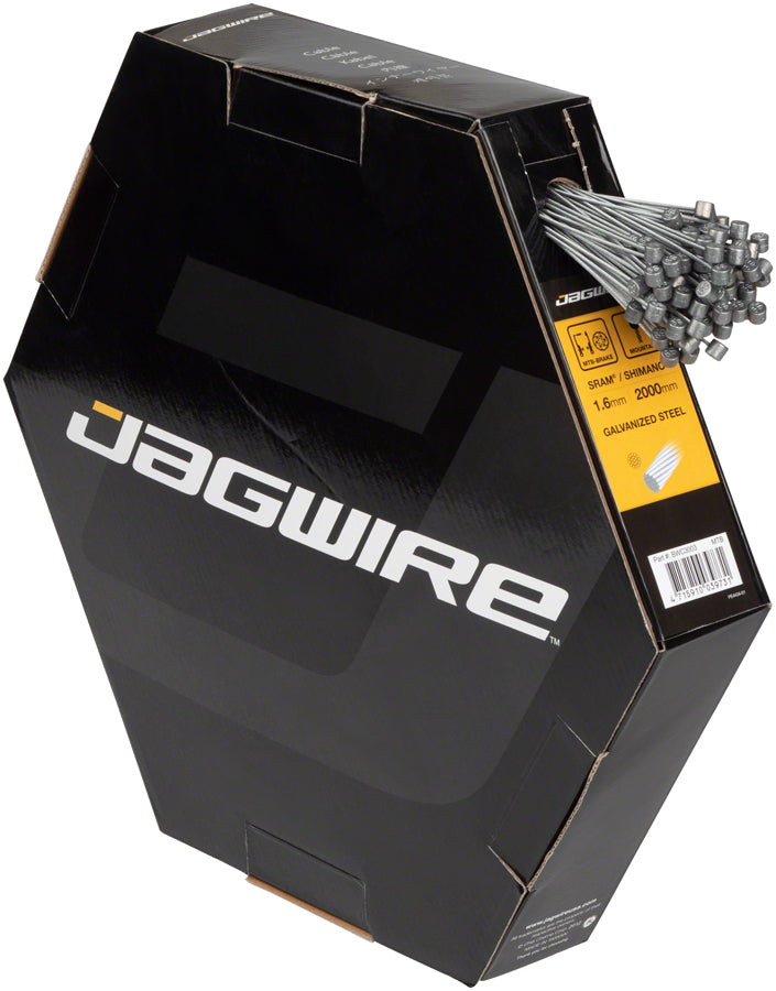 Jagwire Brake Cable Basics 1.6x2000mm Galvanized SRAM/Shimano MTB Box of 100-Goodwynn&#39;sGoodwynn&#39;s