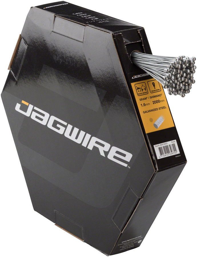 Jagwire Brake Cable Basics 1.6x2000mm Galvanized SRAM/Shimano Road Box of 100-Goodwynn&#39;sGoodwynn&#39;s