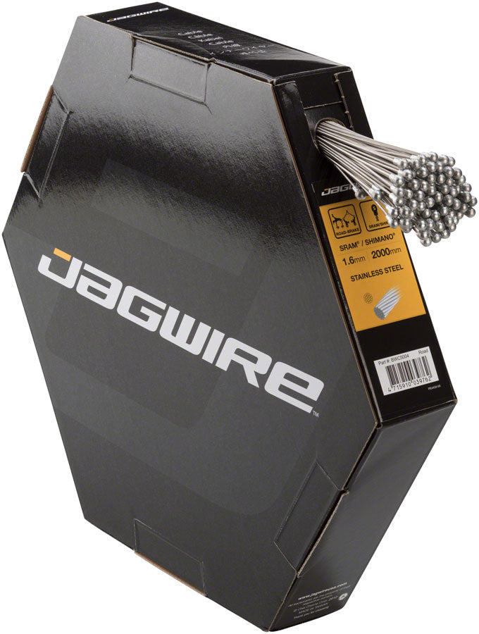 Jagwire Brake Cable Basics 1.6x2000mm Stainless SRAM/Shimano Road Box of 100-Goodwynn&#39;sGoodwynn&#39;s