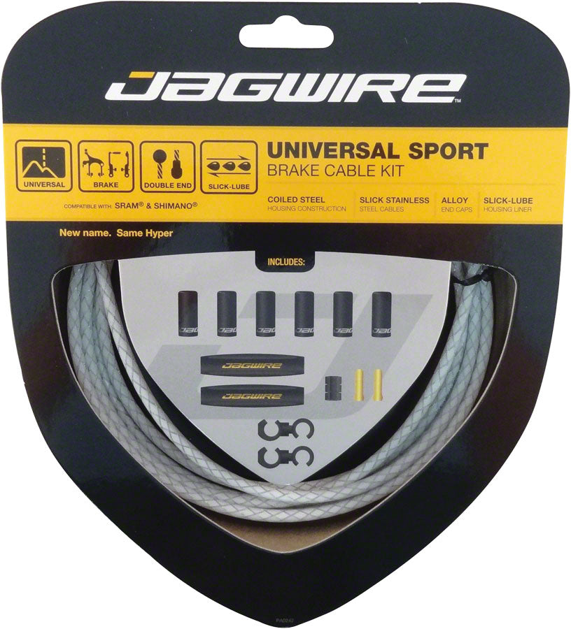 Jagwire Universal Sport Brake Cable Kit Braided White-Goodwynn&#39;sGoodwynn&#39;s