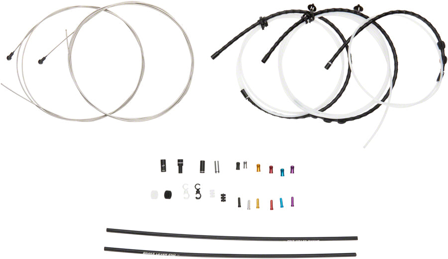 Jagwire Road Elite Link Brake Cable Kit SRAM/Shimano Ultra-Slick Uncoated Cables BLK-Goodwynn&#39;sGoodwynn&#39;s