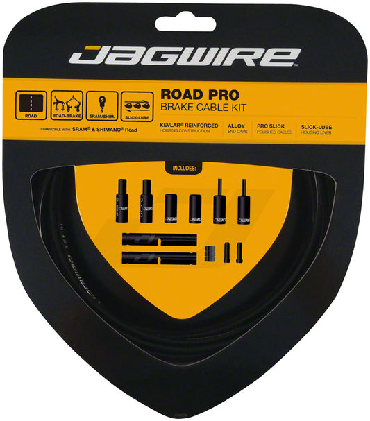 Jagwire Pro Brake Cable Kit Road SRAM/Shimano Black-Goodwynn's