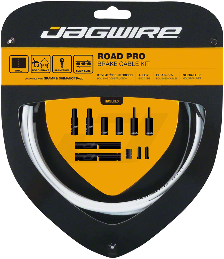 Jagwire Pro Brake Cable Kit Road SRAM/Shimano White-Goodwynn&#39;sGoodwynn&#39;s