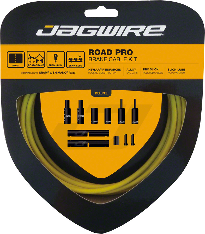 Jagwire Pro Brake Cable Kit Road SRAM/Shimano Yellow-Goodwynn&#39;sGoodwynn&#39;s