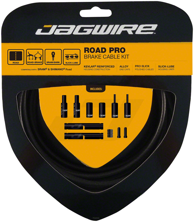 Jagwire Pro Brake Cable Kit Road SRAM/Shimano Stealth Black-Goodwynn&#39;sGoodwynn&#39;s