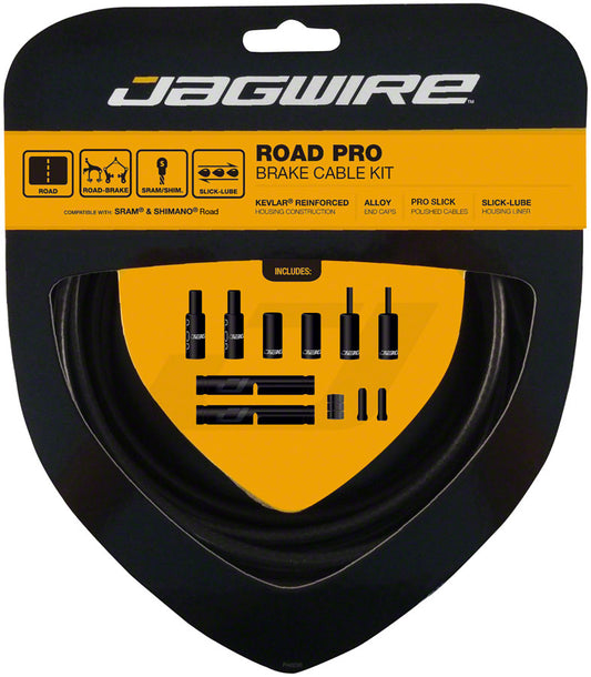 Jagwire Pro Brake Cable Kit Road SRAM/Shimano Stealth Black-Goodwynn's