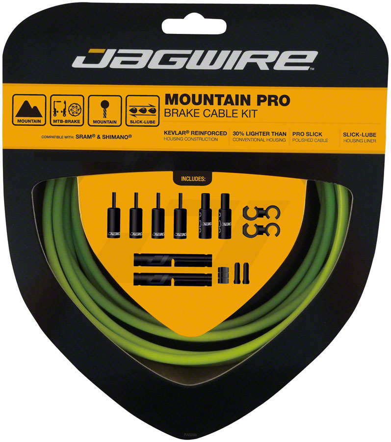 Jagwire Pro Brake Cable Kit Mountain SRAM/Shimano Organic Green-Goodwynn&#39;sGoodwynn&#39;s