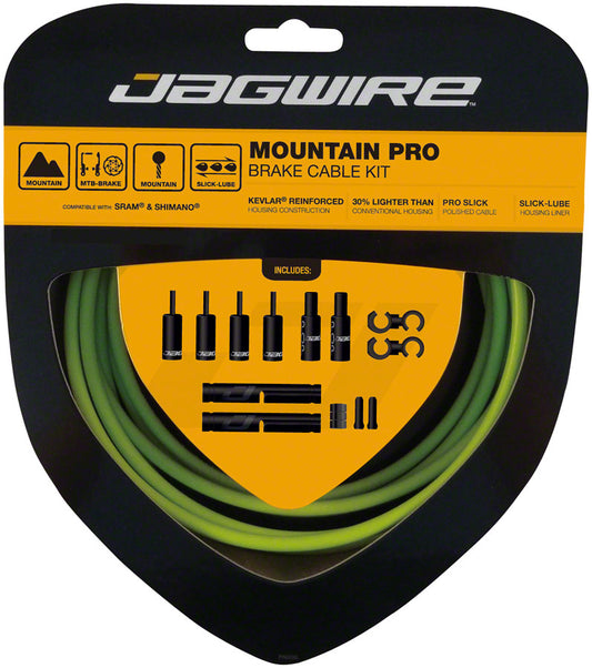 Jagwire Pro Brake Cable Kit Mountain SRAM/Shimano Organic Green-Goodwynn's