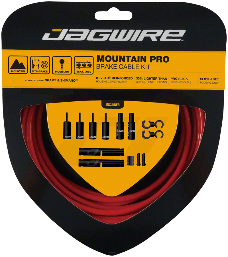 Jagwire Pro Brake Cable Kit Mountain SRAM/Shimano Red-Goodwynn&#39;sGoodwynn&#39;s