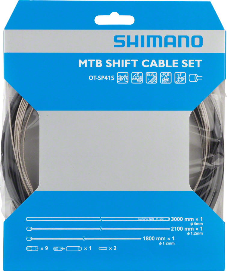 Shimano MTB Stainless Derailleur Cable and Housing Set Black-Goodwynn&#39;sGoodwynn&#39;s